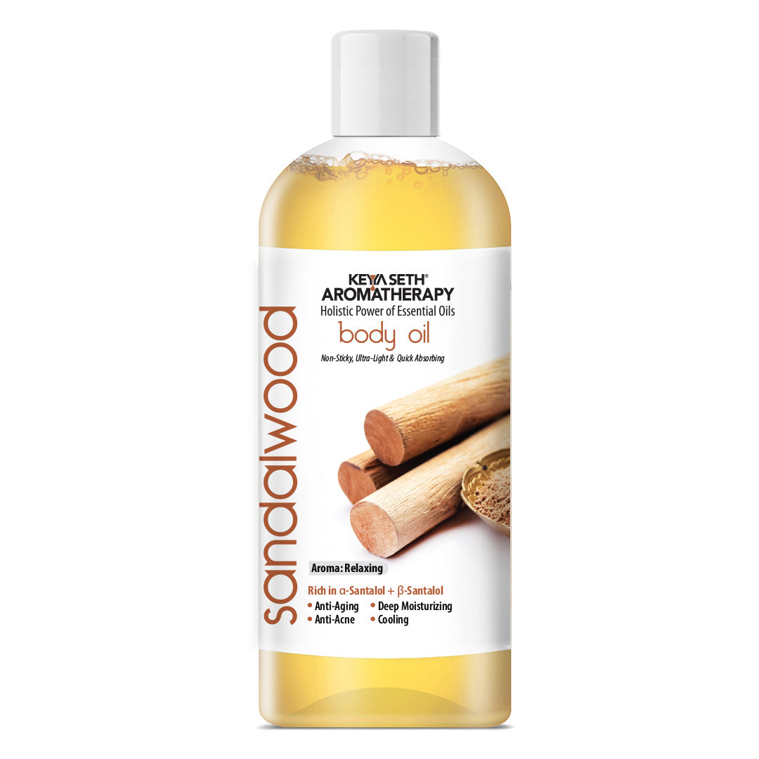 Sandalwood Body Oil - Anti-Ageing, Anti-Acne, Deep Moisturising For Glowing Skin; Non-Sticky, Quick-Absorbing 400ml