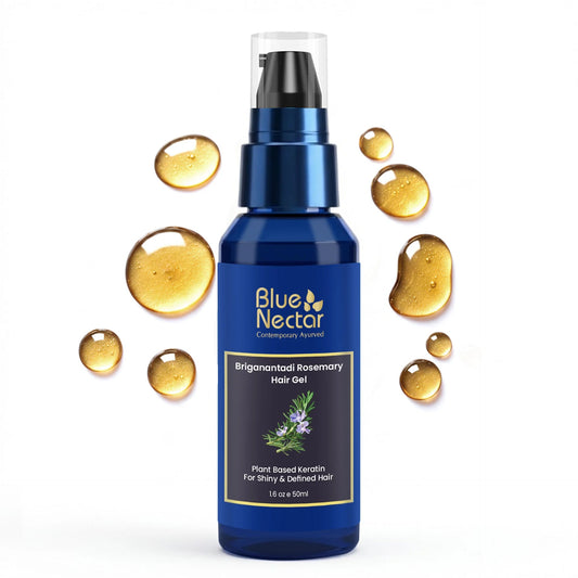 Rosemary Hair Gel for Curly, Dry & Frizzy Hair with Plant Based Keratin (12 Herbs, 50ml) 50ml