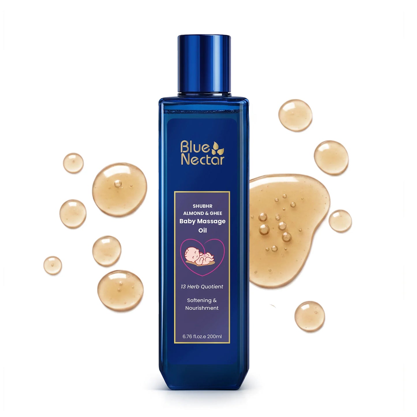 Shubhr Baby Massage Oil with Natural Ghee and Almond for Growth & Nourishment (13 Herbs) 100ml