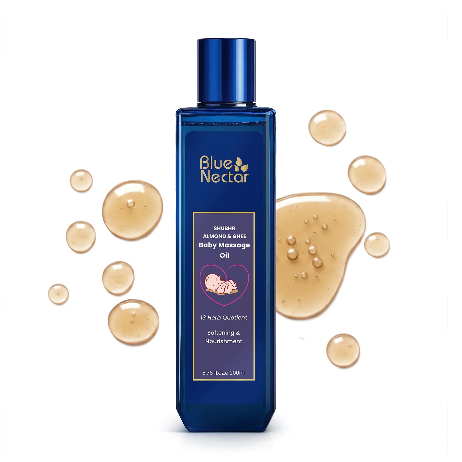Shubhr Baby Massage Oil with Natural Ghee and Almond for Growth & Nourishment (13 Herbs) 100ml