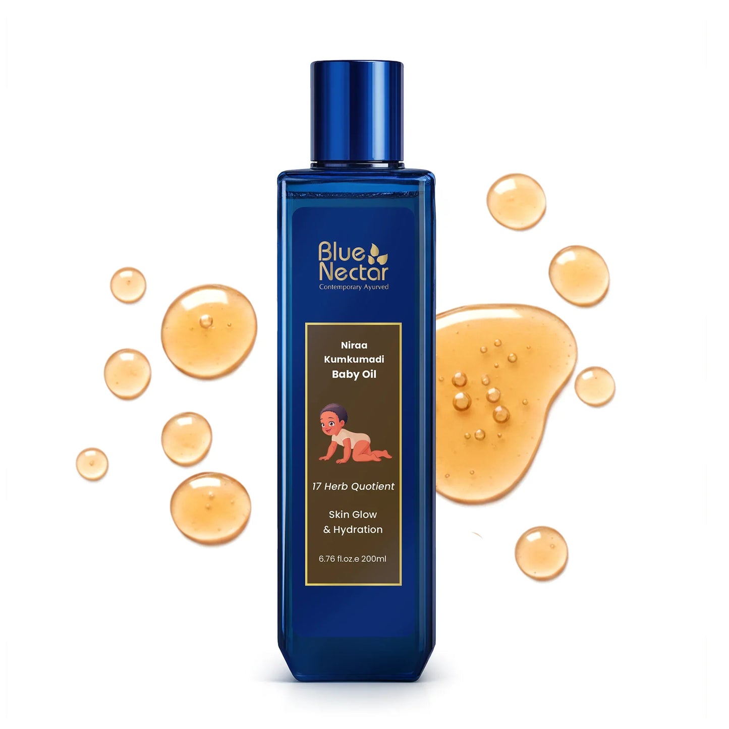 Kumkumadi Baby Body Oil with Organic Ghee for Glowing Skin(17 herbs) 100ml