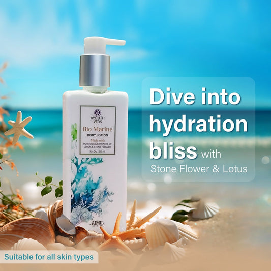 Bio Marine Body Lotion with Lotus & Stone Flower | Deep Hydration & Skin Soothing | Lightweight, Non-Greasy Formula | Calms Irritated Skin | Suitable for All Skin Types | 250ml 250ml
