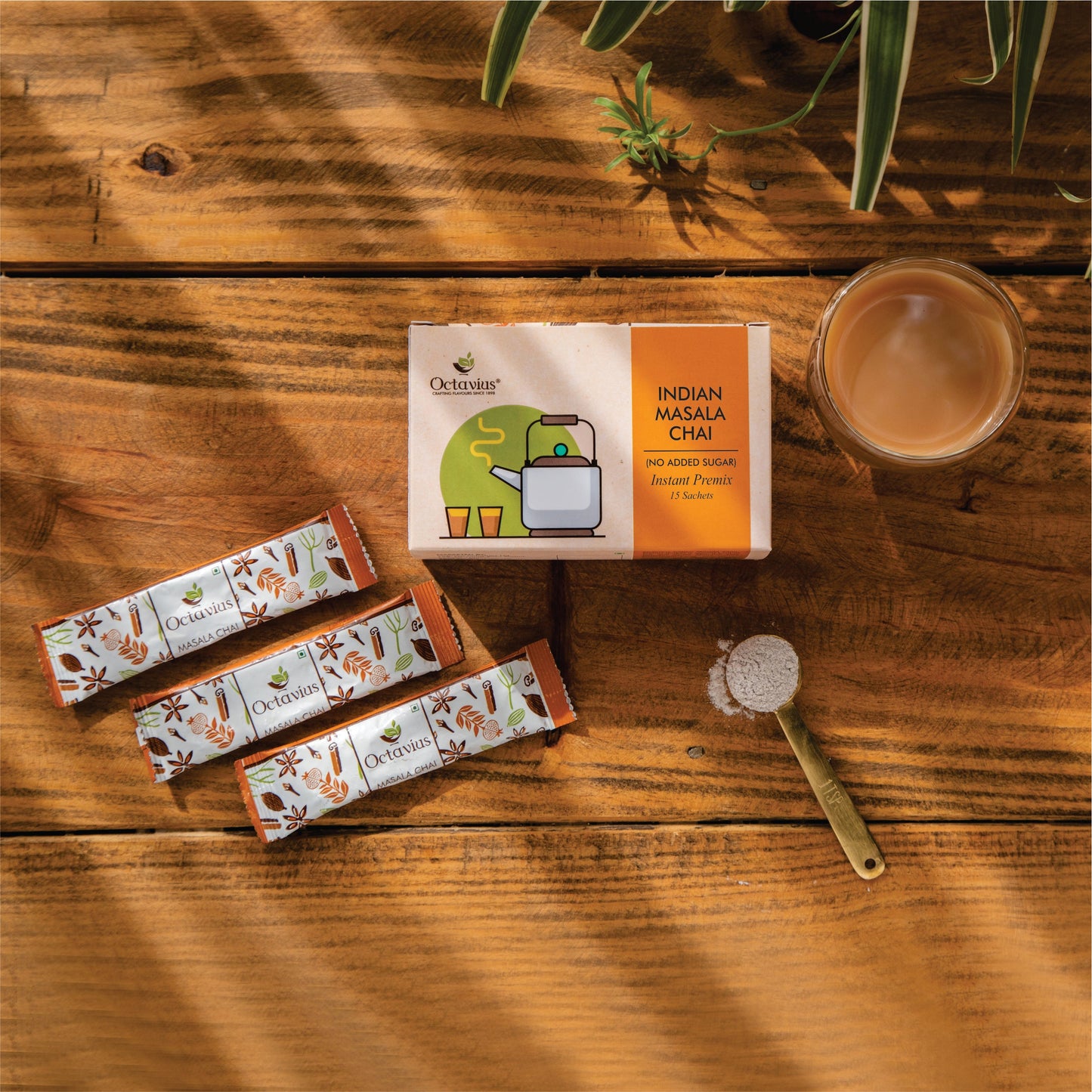 Indian Masala Chai Instant Premix (No Added Sugar) 15 Sachets
