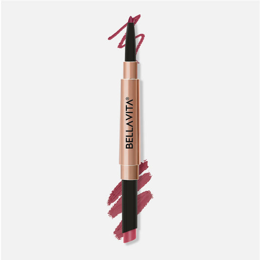 【Bella Vita】 TWIN FLAME- LIPSTICK & LIP LINER DUO｜ツインフレイム リップスティック デュオ｜Petal Pact (Soft Pink)（ペタルパクト・ソフトピンク）