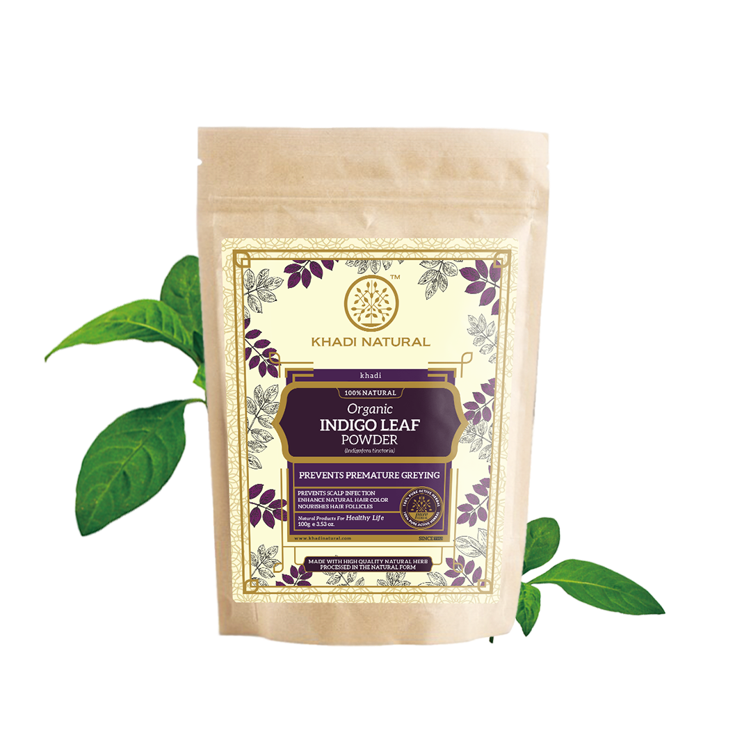 Organic Indigo Leaf Hair Color Powder - 100% Natural 100gm