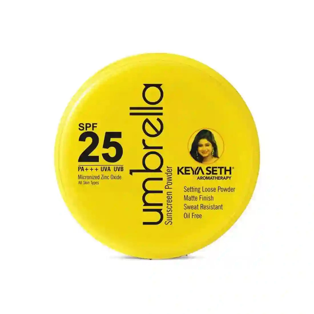 Umbrella Sunscreen Powder SPF 25 with PA+++ UV Protection, Sweat Resistant Formula, Micronized Zinc Oxide for Oily Skin 50g