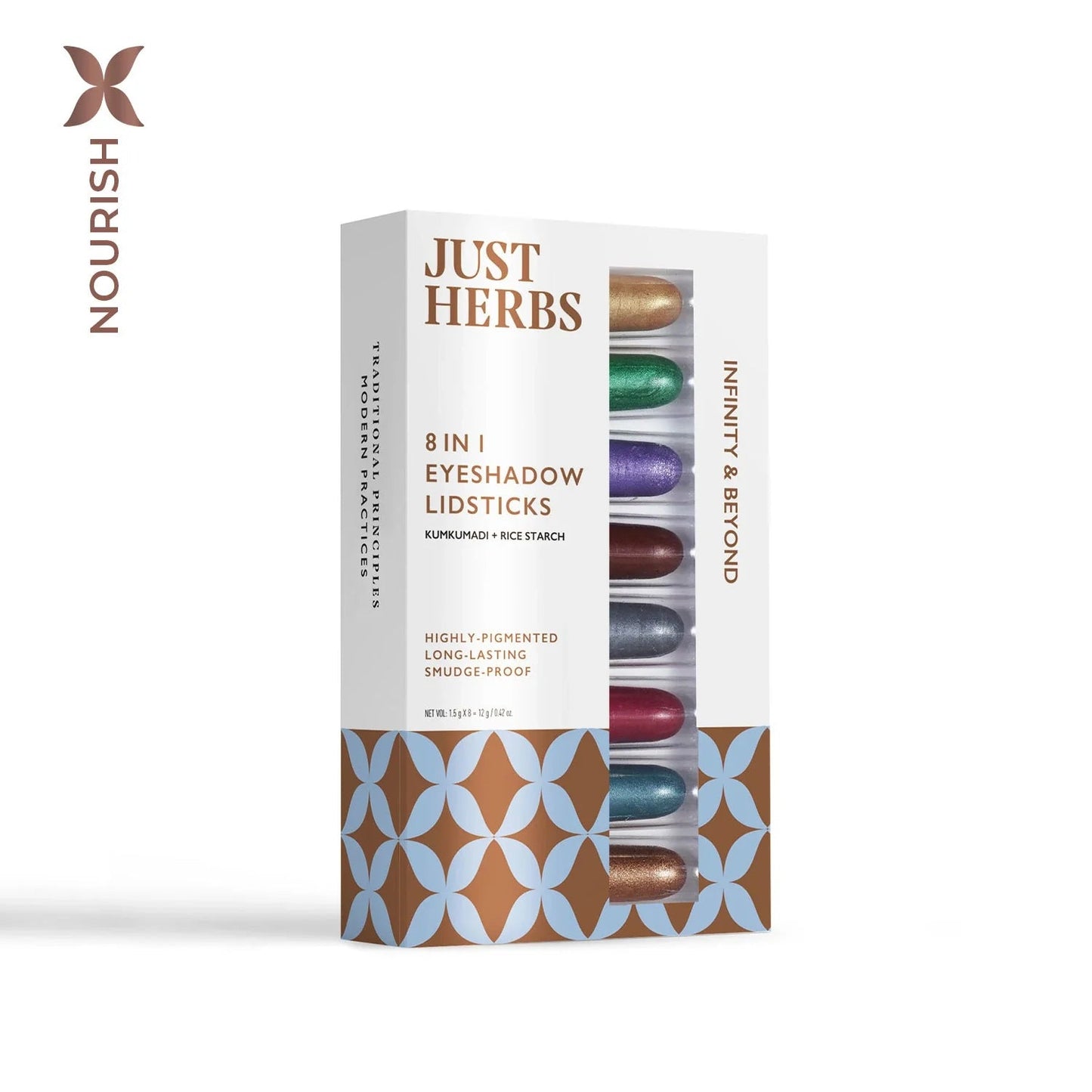 【Just Herbs】 8 in 1 Eyeshadow Lidsticks (Available in 2 Variants)｜8イン1 アイシャドウ リッドスティック（2バリエーション）