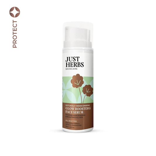 【Just Herbs】 Glow Boosting Face serum with Gotukola and Indian Ginseng｜グロウブースティング フェイスセラム ゴツコラ＆インディアンジンセン｜30ml