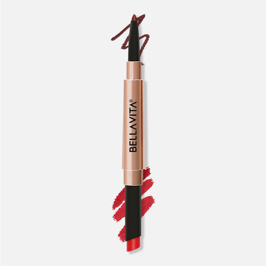 【Bella Vita】 TWIN FLAME- LIPSTICK & LIP LINER DUO｜ツインフレイム リップスティック デュオ｜Crimson Oath (Classic Red)（クリムゾンオース・クラシックレッド）
