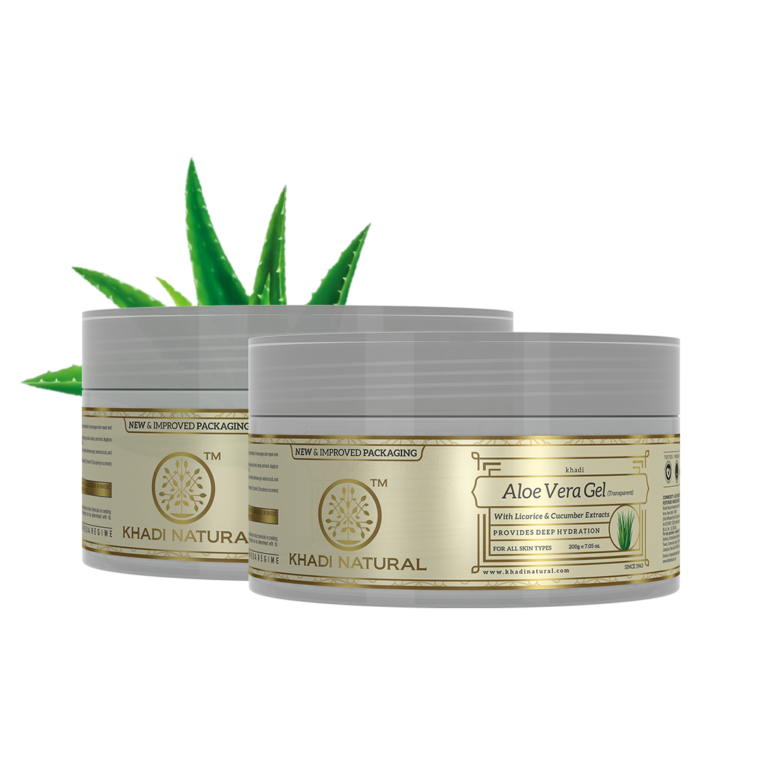 Aloe Vera Transparent Gel Combo Pack of 2 200gm Each