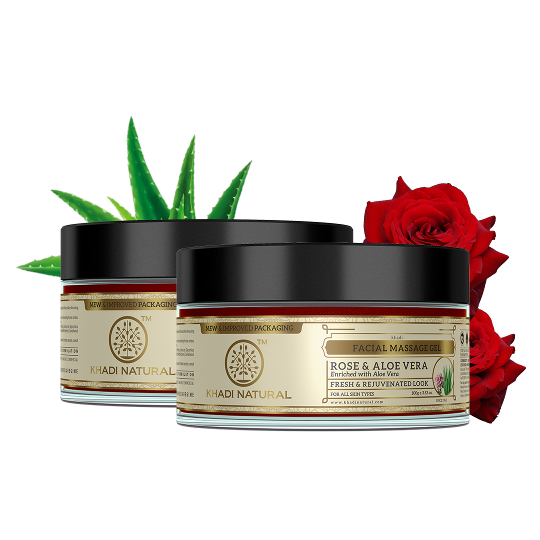 Rose Aloe Vera Face Massage Gel Combo Pack Of 2 100gm Each