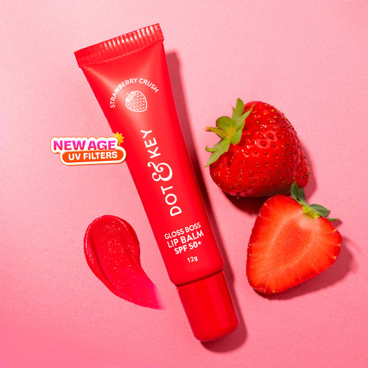 【Dot & Key】 Vitamin C + E Gloss Boss Lip Balm In-Vivo Tested SPF 50+ PA+++｜ビタミンC+E グロスボス リップバーム In-Vivoテスト済 SPF50+ PA+++｜Strawberry Crush（ストロベリークラッシュ）
