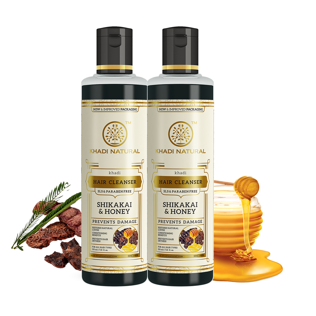 Shikakai & Honey Cleanser Combo SLS & Paraben Free Pack of 2 210ml Each