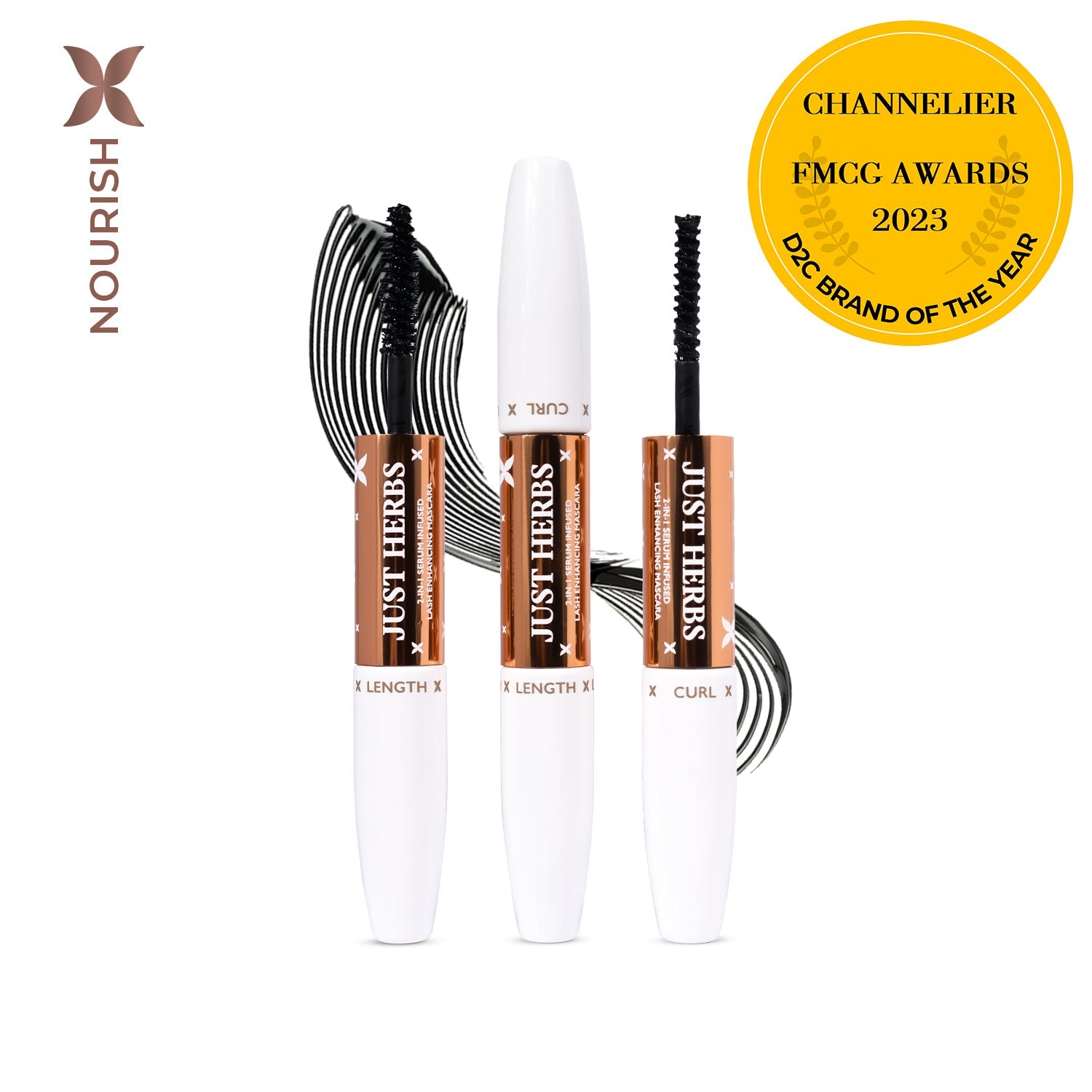 2-in-1 Serum-infused Lash Enhancing Mascara with Castor Oil and Coconut Oil 8g