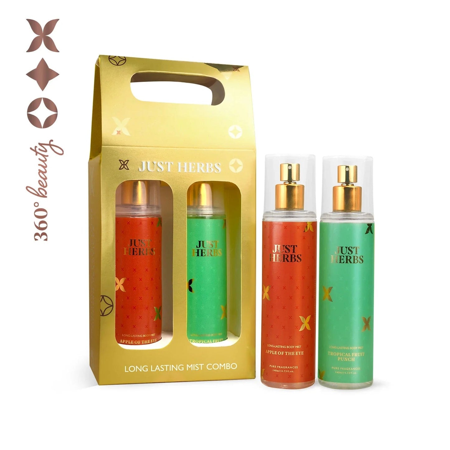 【Just Herbs】 Long Lasting Mist Combo: Fruity Fusion Set｜ロングラスティング ミストコンボ：フルーティ フュージョンセット