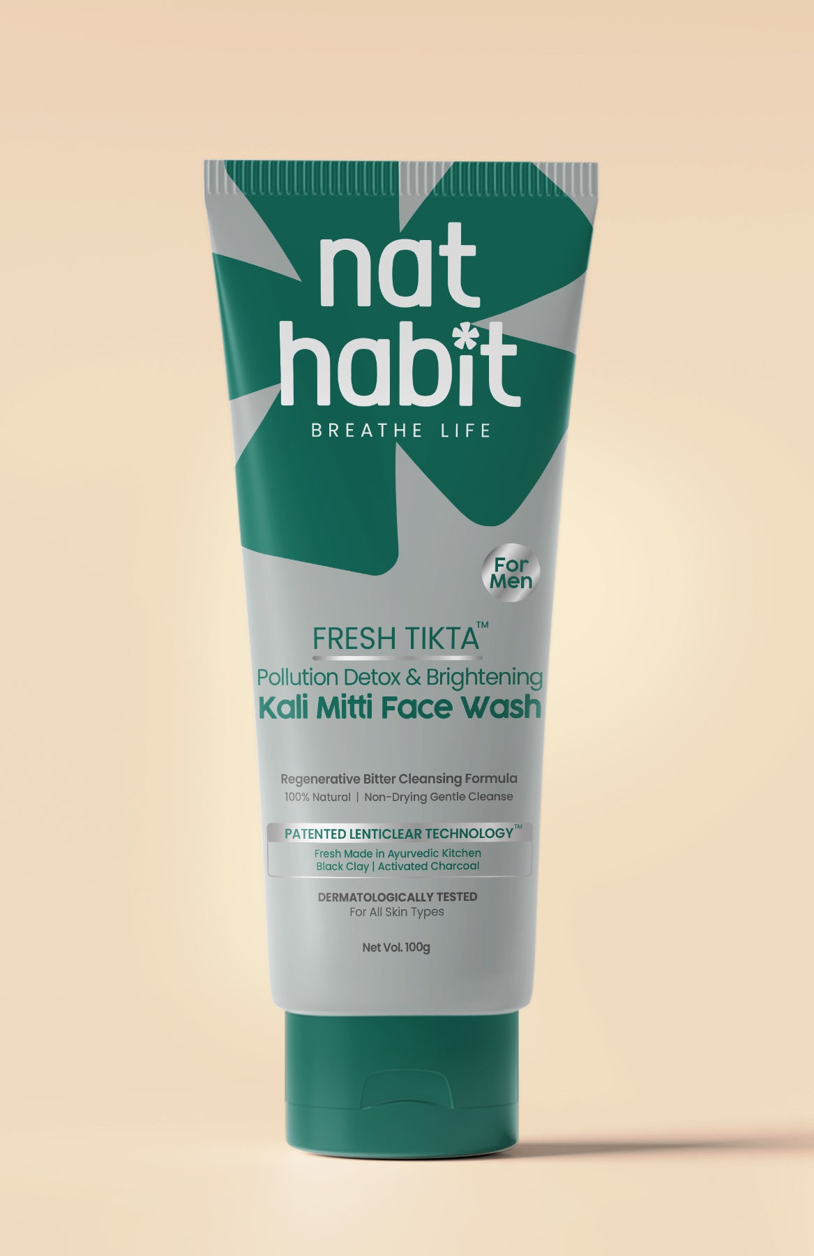 Kali Mitti Oil Control, Anti-Pollution Tikta Facewash 100g × 2パック