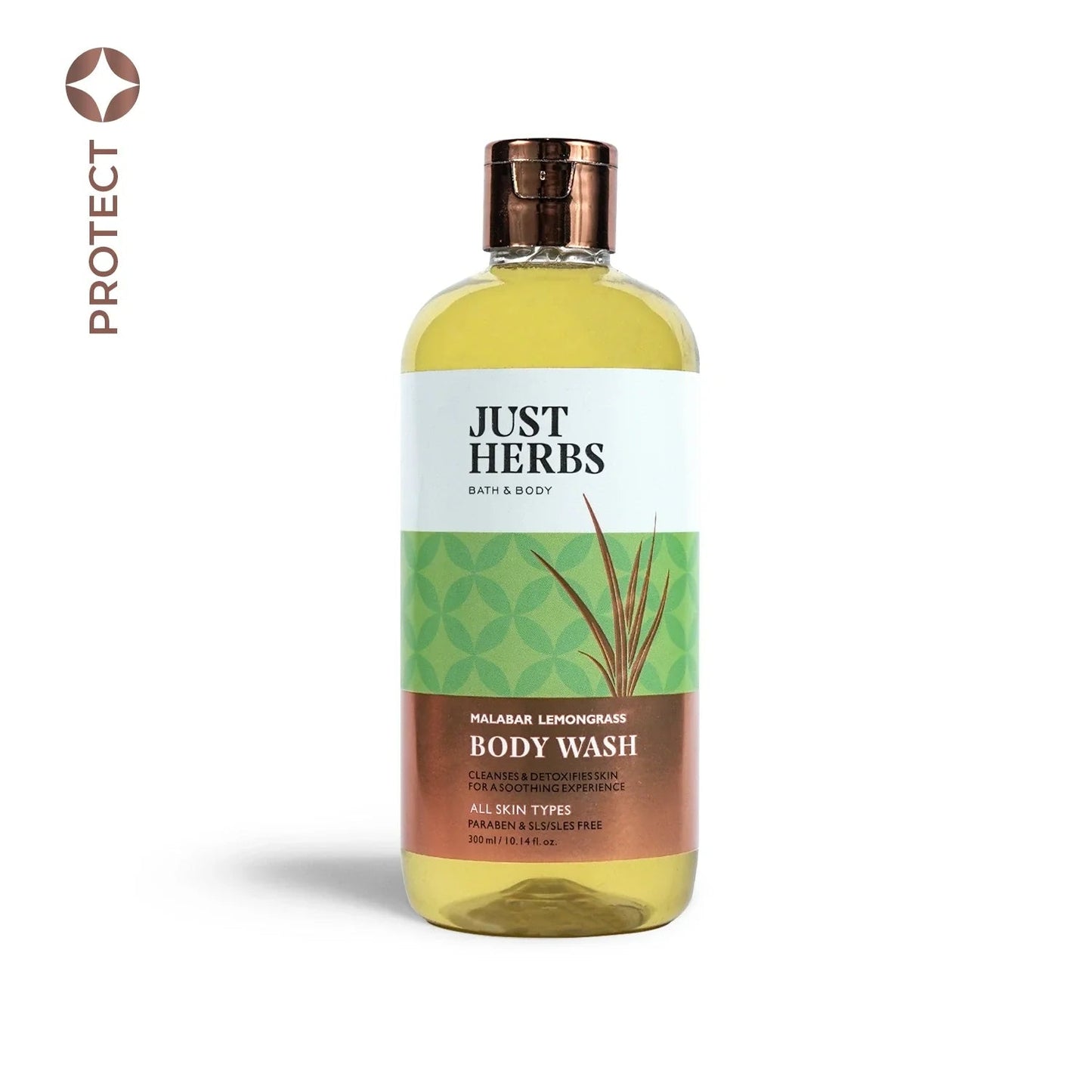 【Just Herbs】 Malabar Lemongrass Body Wash｜マラバル レモングラス ボディウォッシュ｜300ml