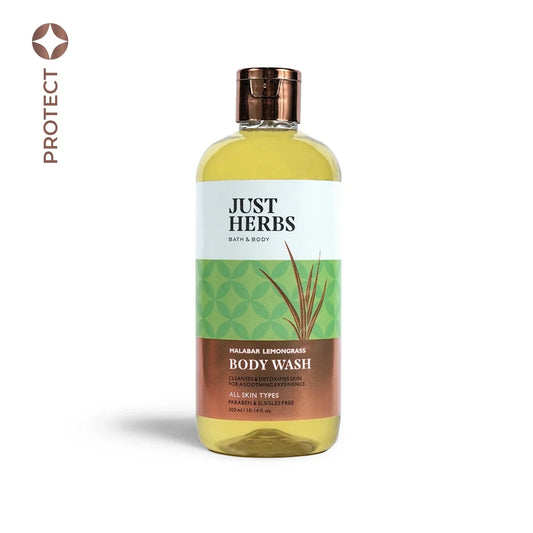 【Just Herbs】 Malabar Lemongrass Body Wash｜マラバル レモングラス ボディウォッシュ｜300ml