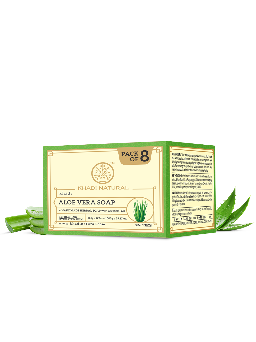 Aloe Vera Soap Combo Value Pack of 8 125gm Each