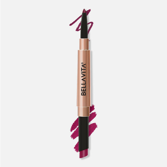 【Bella Vita】 TWIN FLAME- LIPSTICK & LIP LINER DUO｜ツインフレイム リップスティック デュオ｜Rosy Fate (Bold Pink)（ロージーフェイト・ボールドピンク）