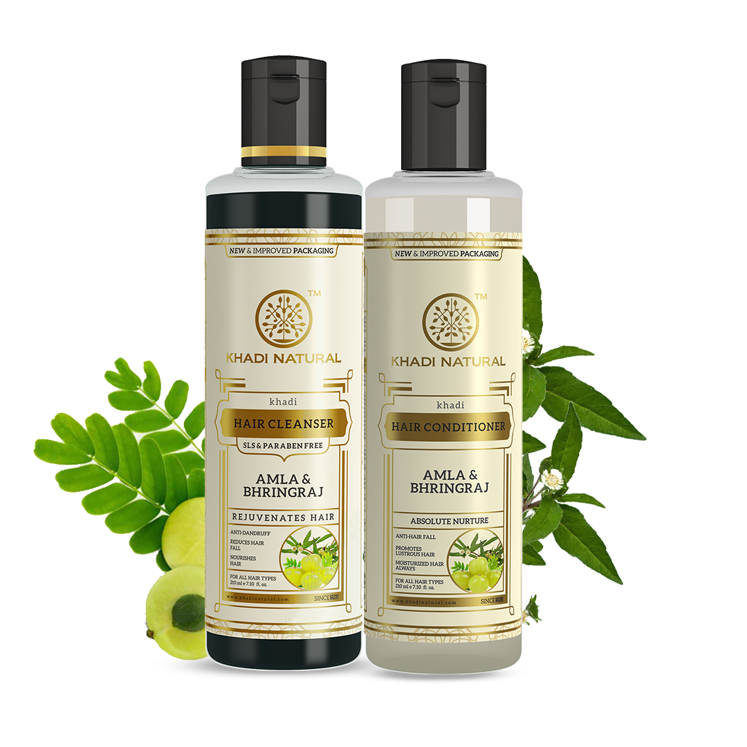 Amla & Bhringraj Hair Cleanser SLS & Paraben Free Amla & Bhringraj Hair Conditioner Combo Pack of 2 1