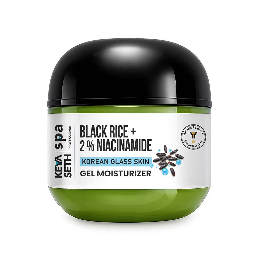 【Keya Seth】 Korean Glass Skin Gel Moisturizer (1% Black Rice, 2% Niacinamide & Peptide)｜コリアン グラススキン ジェルモイスチャライザー（黒米 1%・ナイアシンアミド 2%・ペプチド）｜50ml