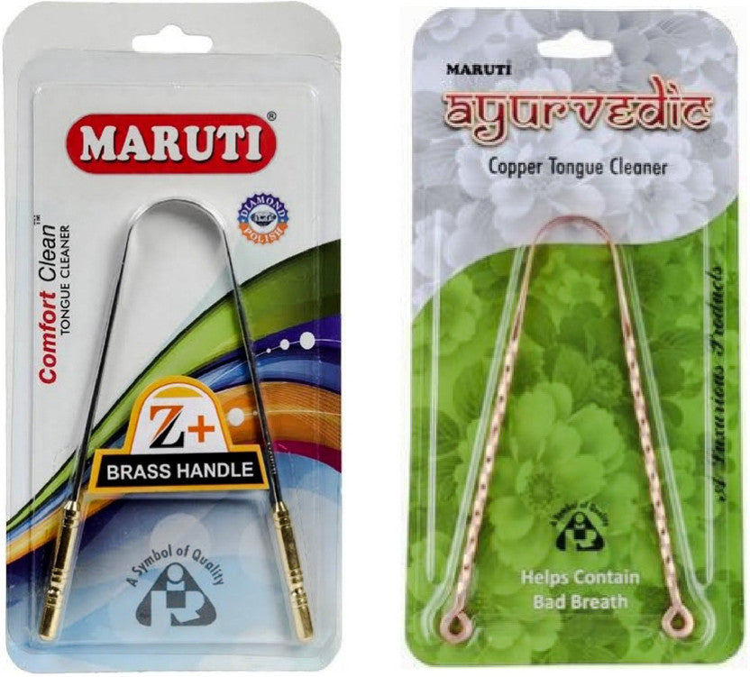 Maruti Steel & Copper Tongue Cleaner Set 2個入り