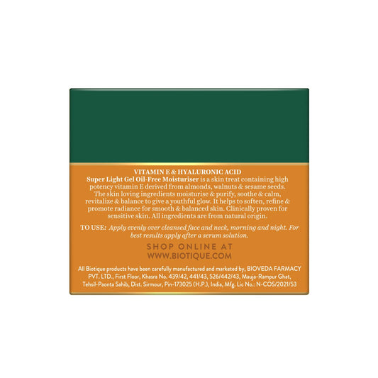 Vitamin E & Hyaluronic Acid Super Light Gel Oil-Free Moisturiser