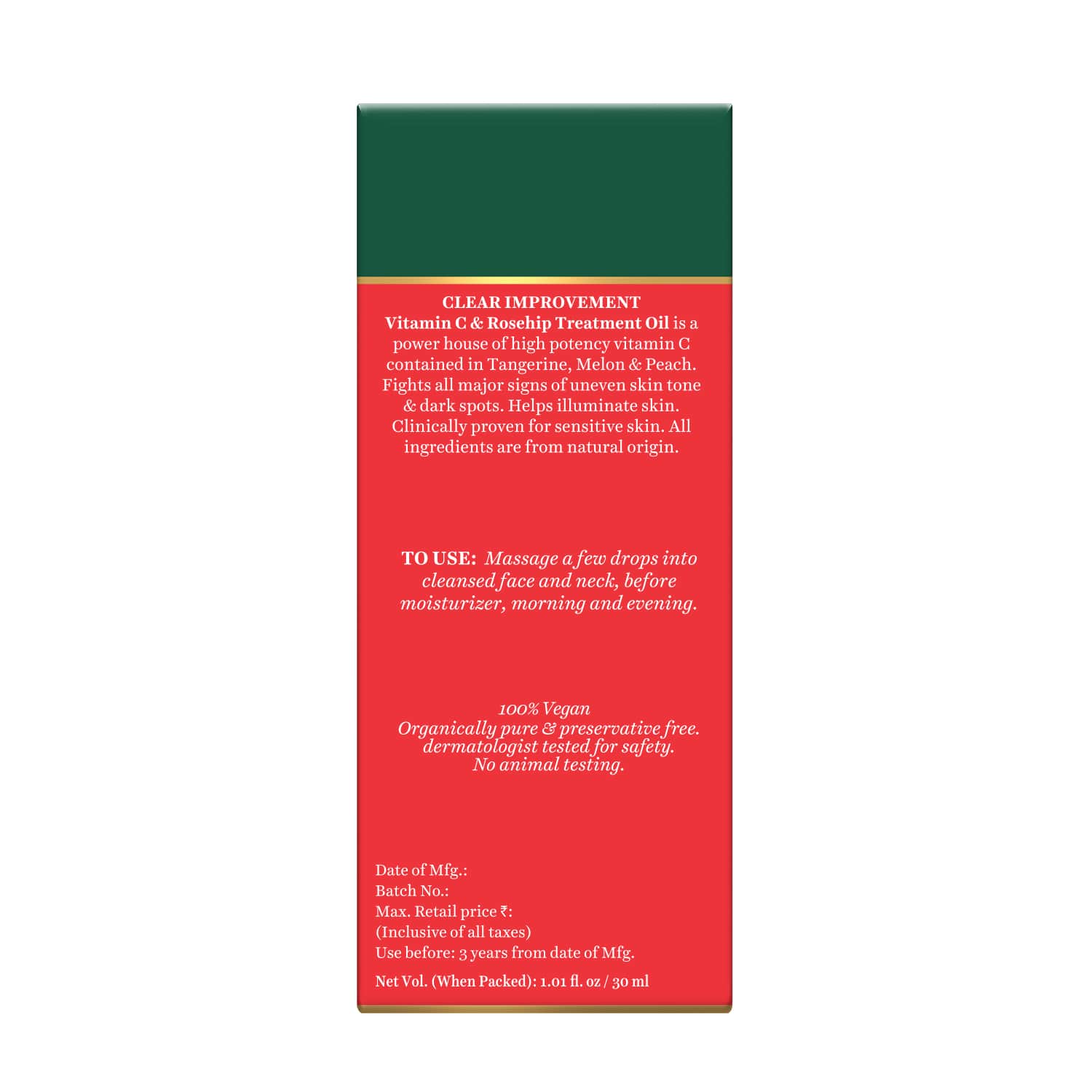 CLEAR IMPROVEMENT Vitamin C & Rosehip & Treatment Oil Brightness & Reduce Photo aging  30ml