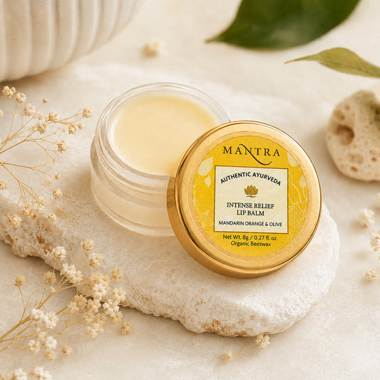 【Mantra Herbal】 Intense Relief Lip Balm Mandarin Orange & Olive｜インテンスリリーフ リップバーム マンダリンオレンジ＆オリーブ｜8g