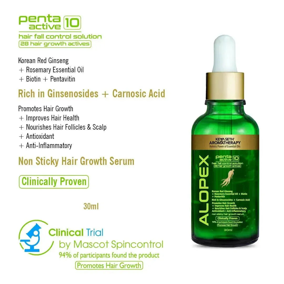 Alopex Penta Active 10, Solution for New Hair Growth & Hair Fall Control, Enriched with Korean Red Ginseng, Biotin & Vitamin E (Clinically Proven) 360g