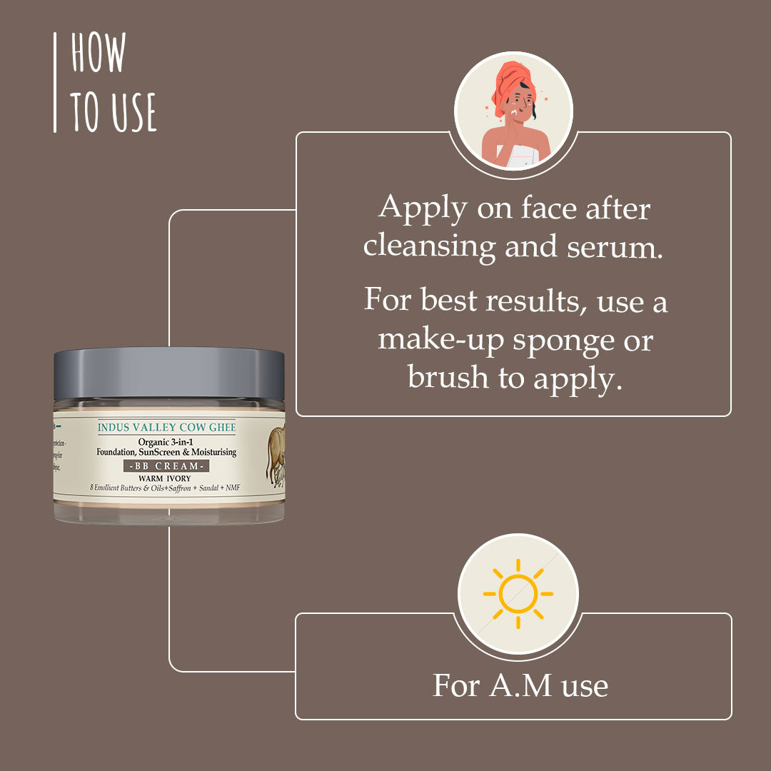 Indus Valley Cow Ghee BB Cream Cool Peach 30ml