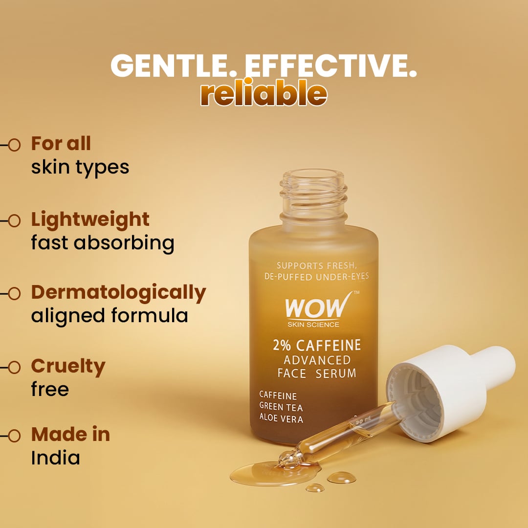 2% Caffeine Face Serum Reduce Puffiness & Revitalize Skin 30ml