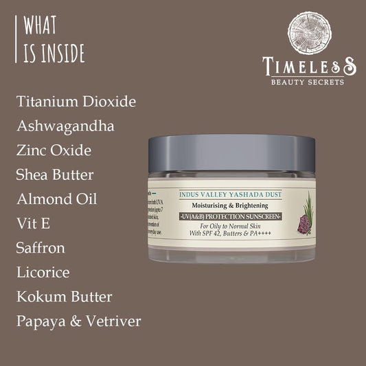 Indus Valley Yashada Dust Mineral Sunscreen PA++++ SPF 42 50g