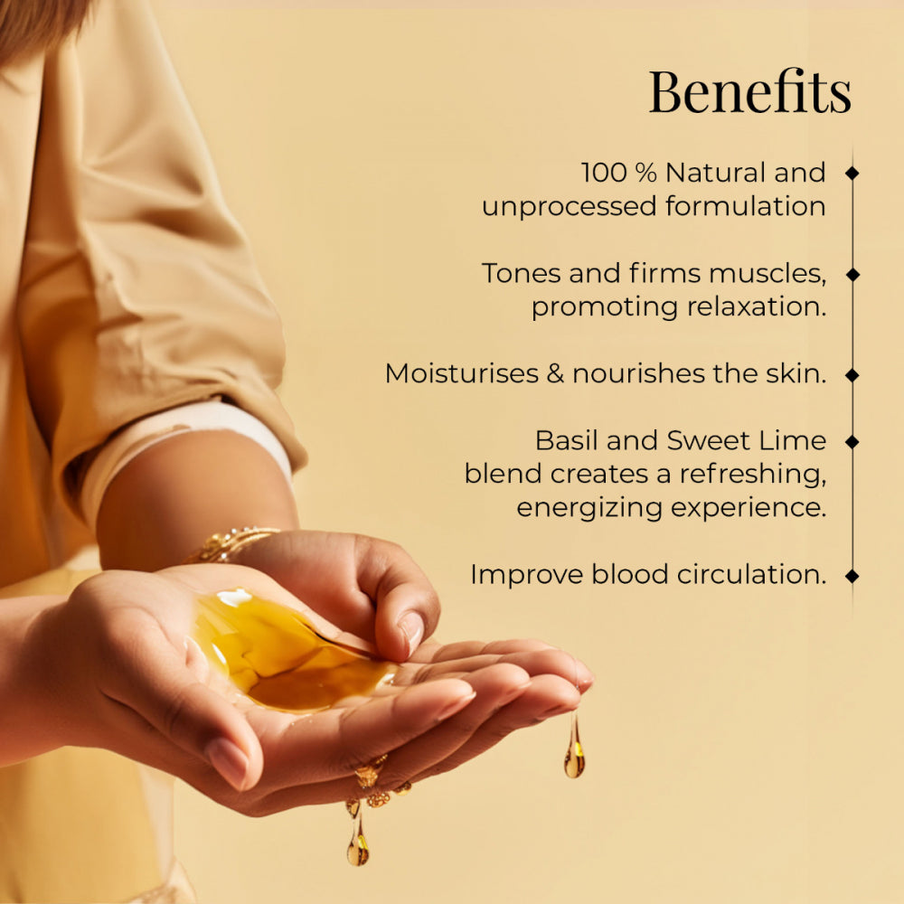 Body Massage Oil Sweet Lime & Basil 130ml