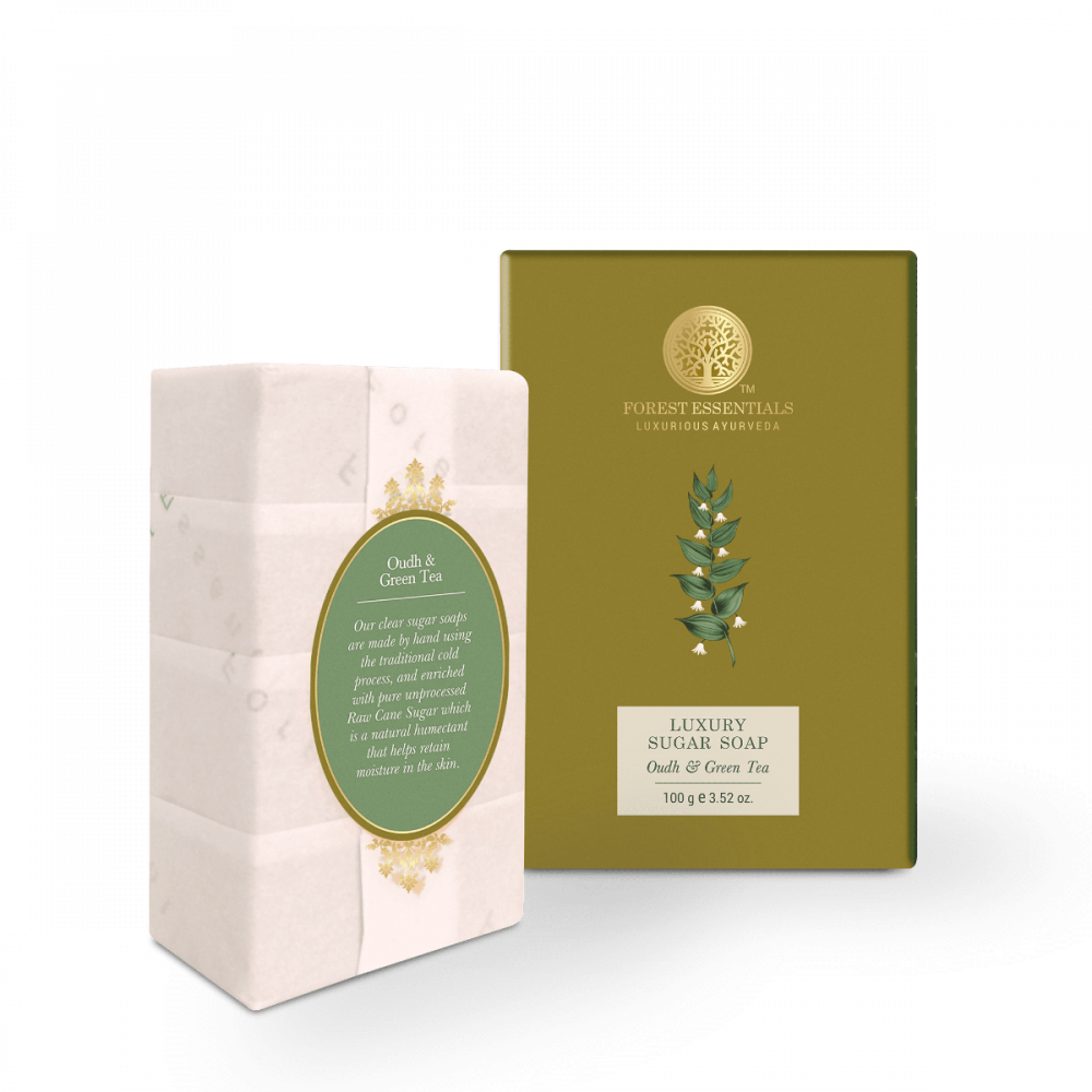 Luxury Sugar Soap Oudh & Green Tea 100g