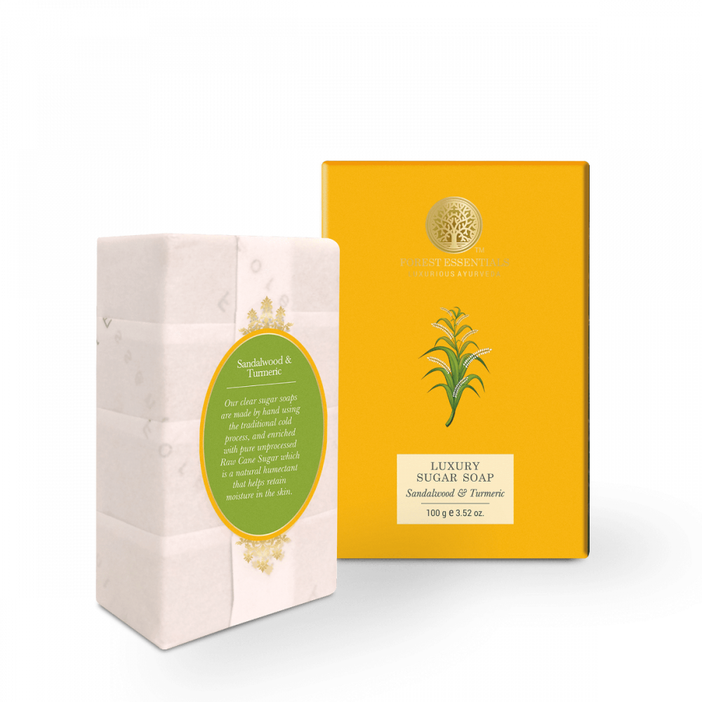 Luxury Sugar Soap Sandalwood & Turmeric 100g