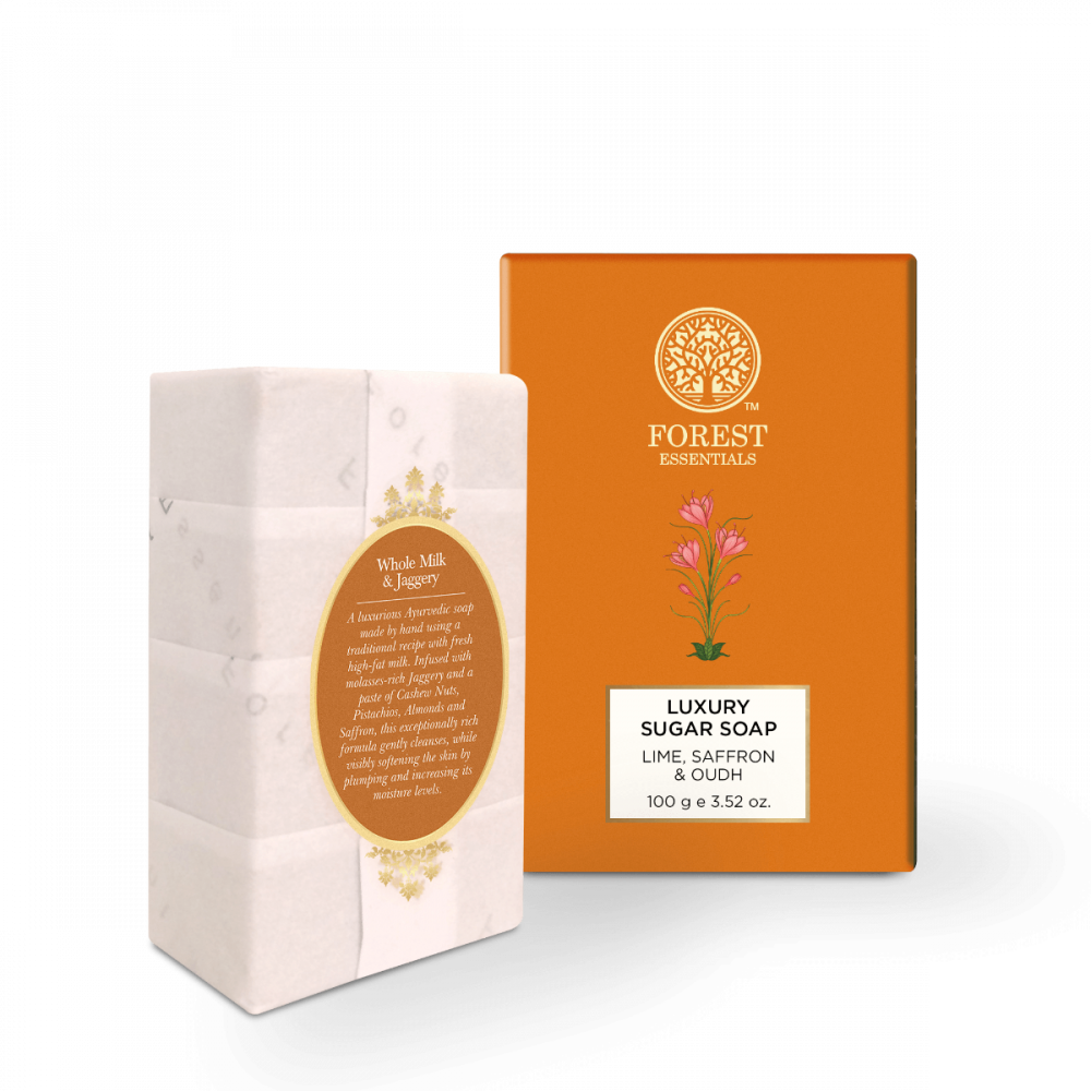 Luxury Sugar Soap Lime Saffron & Oudh 100g