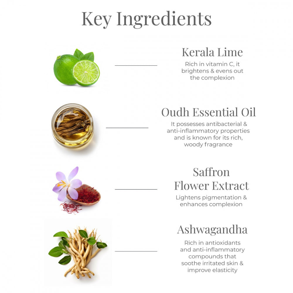 After Bath Oil Lime Saffron & Oudh 130 ml