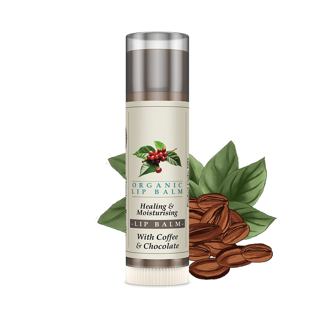 Organic Softening & Moisturising Lip Balm for Chapped Lips Chocolate & Coffee 5g