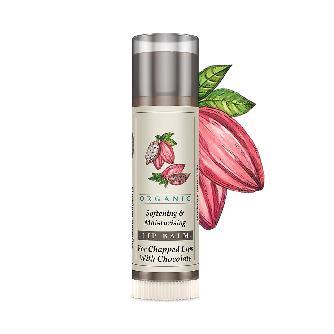 Organic Softening & Moisturising Lip Balm for Chapped Lips Chocolate 5g