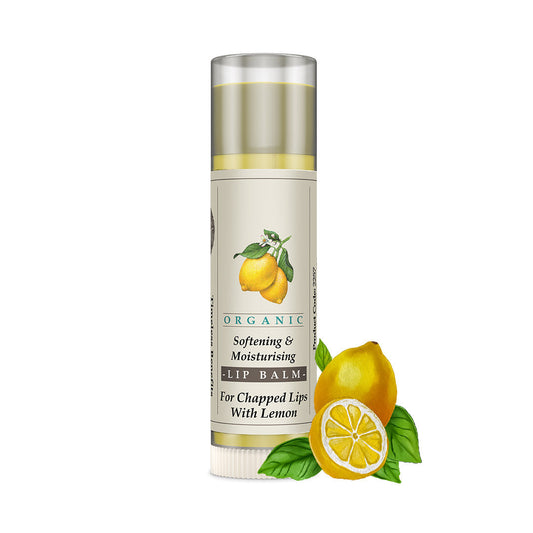 Organic Softening & Moisturising Lip Balm for Chapped Lips Lemon 5g
