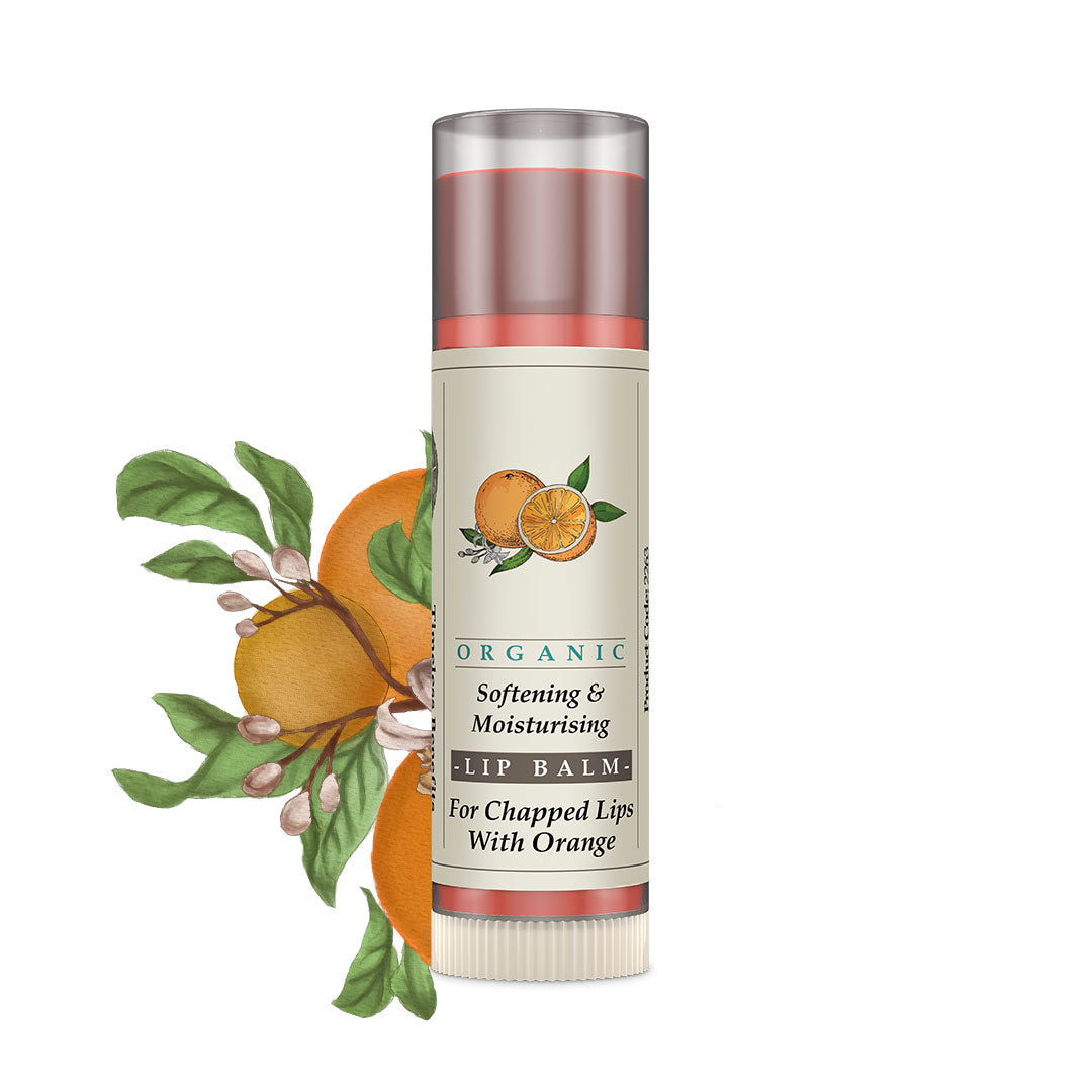 Organic Softening & Moisturising Lip Balm for Chapped Lips Orange 5g