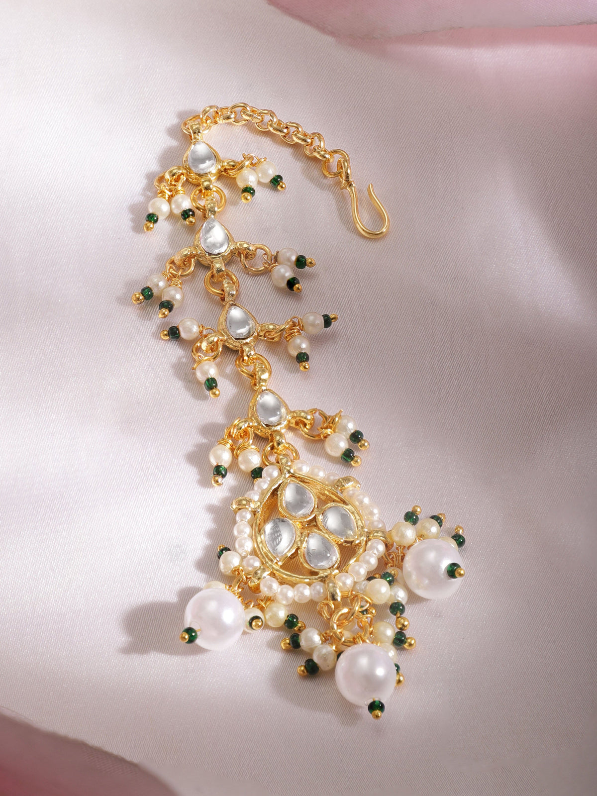 Tradition Touch Kundan Maang Tikka Gold