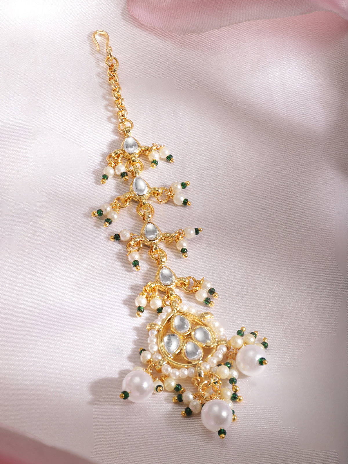 Tradition Touch Kundan Maang Tikka Gold