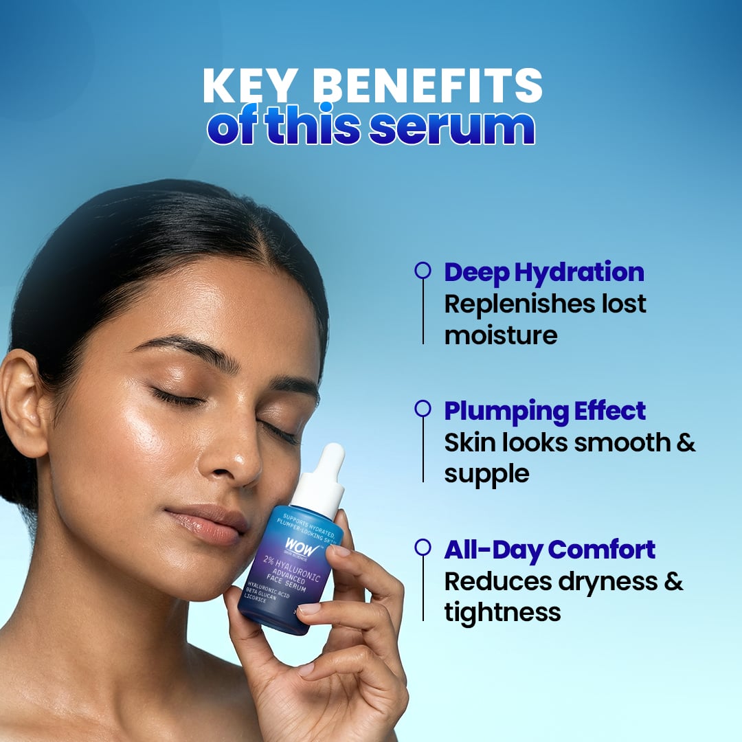2% Hyaluronic Acid Face Serum Deep Hydration for Plump Skin 30ml