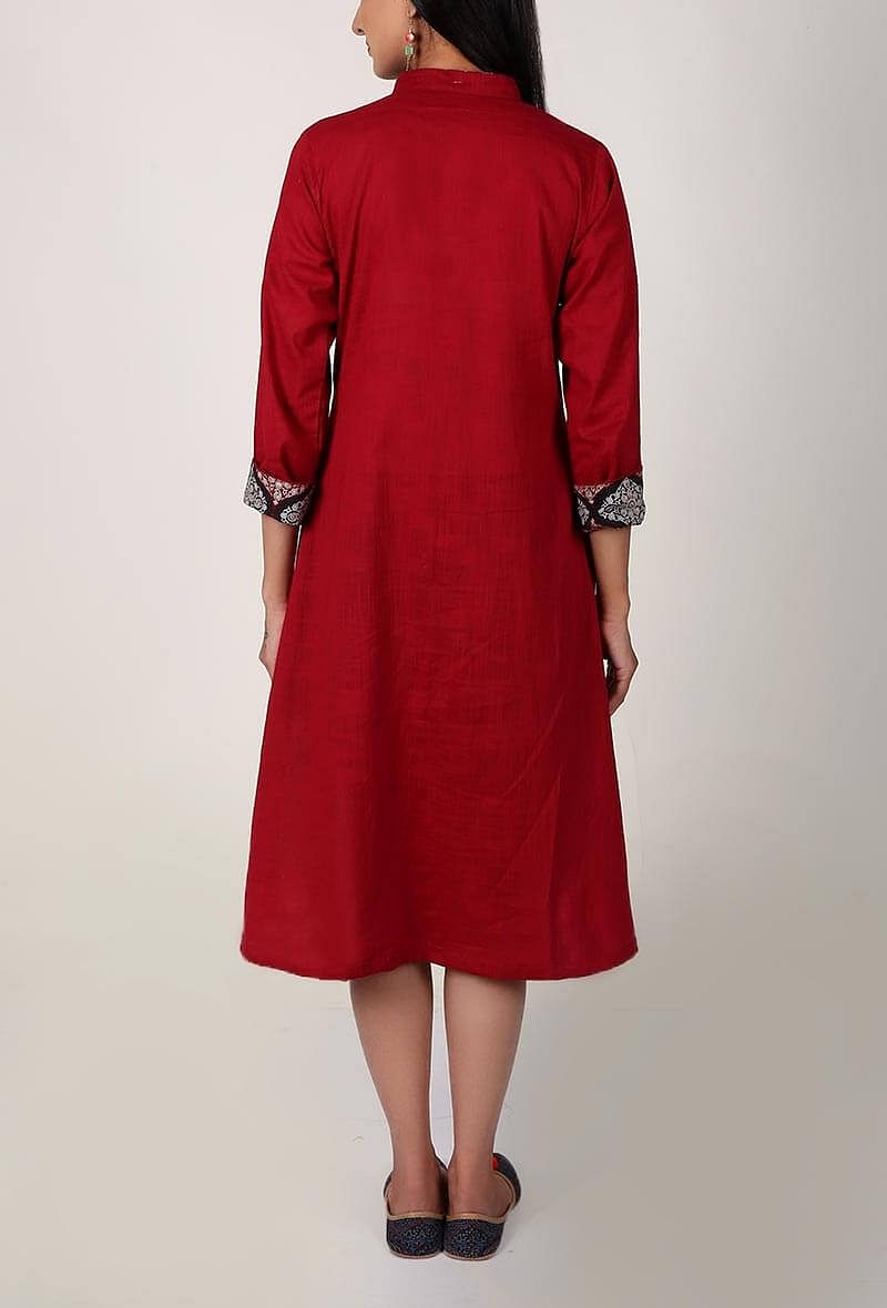 Red Ajrakh Shirt Jacket サイズ XS