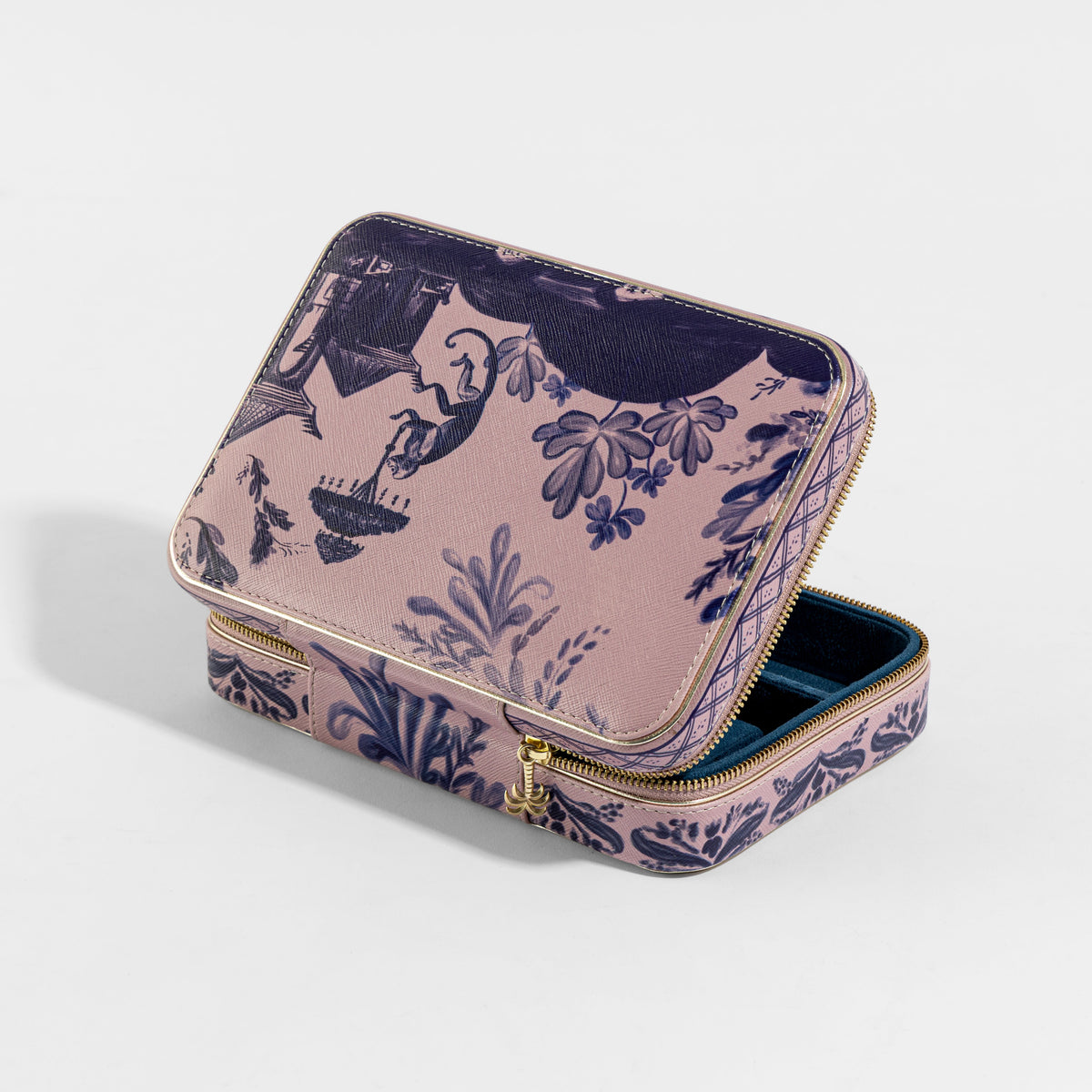 【Pure Home + Living】 Far East Pink Faux Leather Rectangular Jewellery Box｜ファーイースト ピンク フェイクレザー 長方形ジュエリーボックス｜24×16.5×6.5cm
