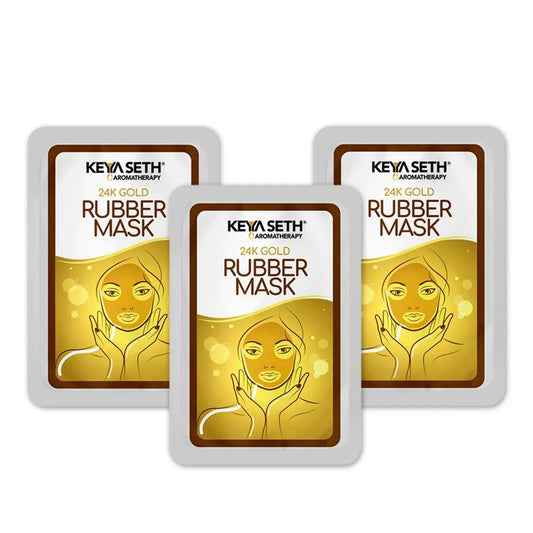 24K Gold Rubber Facial Mask for Brightening & Whitening Enriched with Aloe Vera & Chamomile Extract Pack of 3
