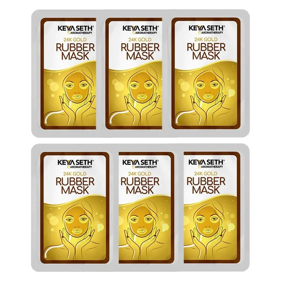 24K Gold Rubber Facial Mask for Brightening & Whitening Enriched with Aloe Vera & Chamomile Extract Pack of 1